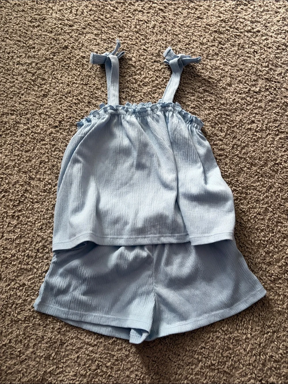 H&M Light Blue Girls' Tank & Shorts Matching Set